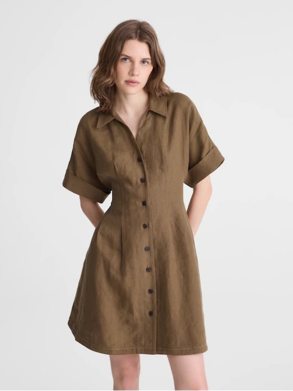 Madewell The Perry Mini Shirtdress in 100%
Linen size Medium